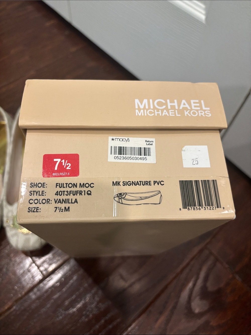 Michael Kors Vanilla MK Logo Fulton Ballet Flats 7 1/2 EUC - Picture 6 of 7